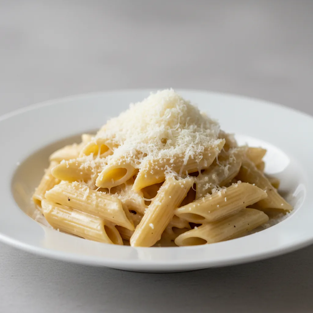 Gluten Free Penne With Quattro Formaggi and Parmesan Gluten Free Penne With Quattro Formaggi and Parmesan