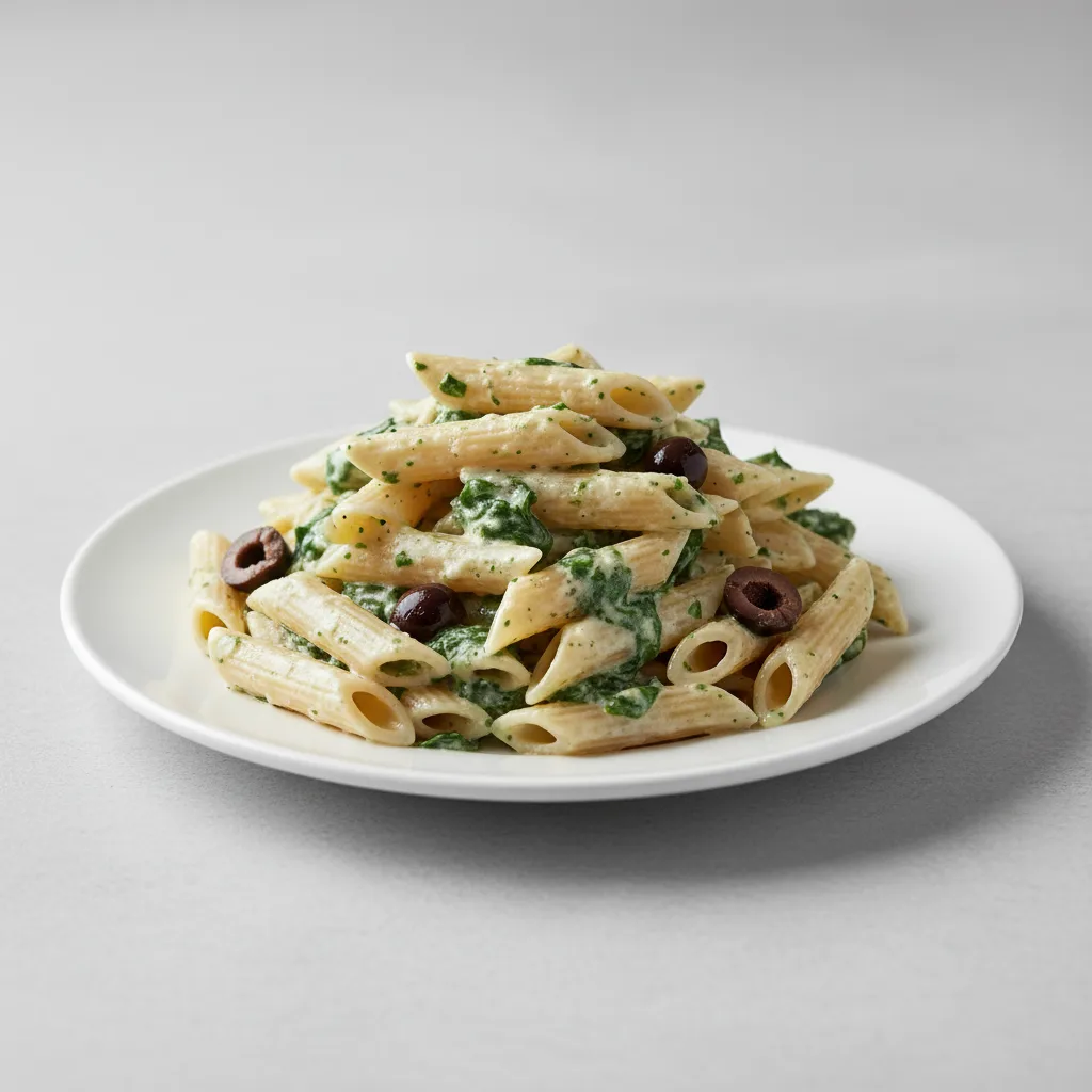 Gluten Free Penne With Spinach Ricotta and Olives Gluten Free Penne With Spinach Ricotta and Olives