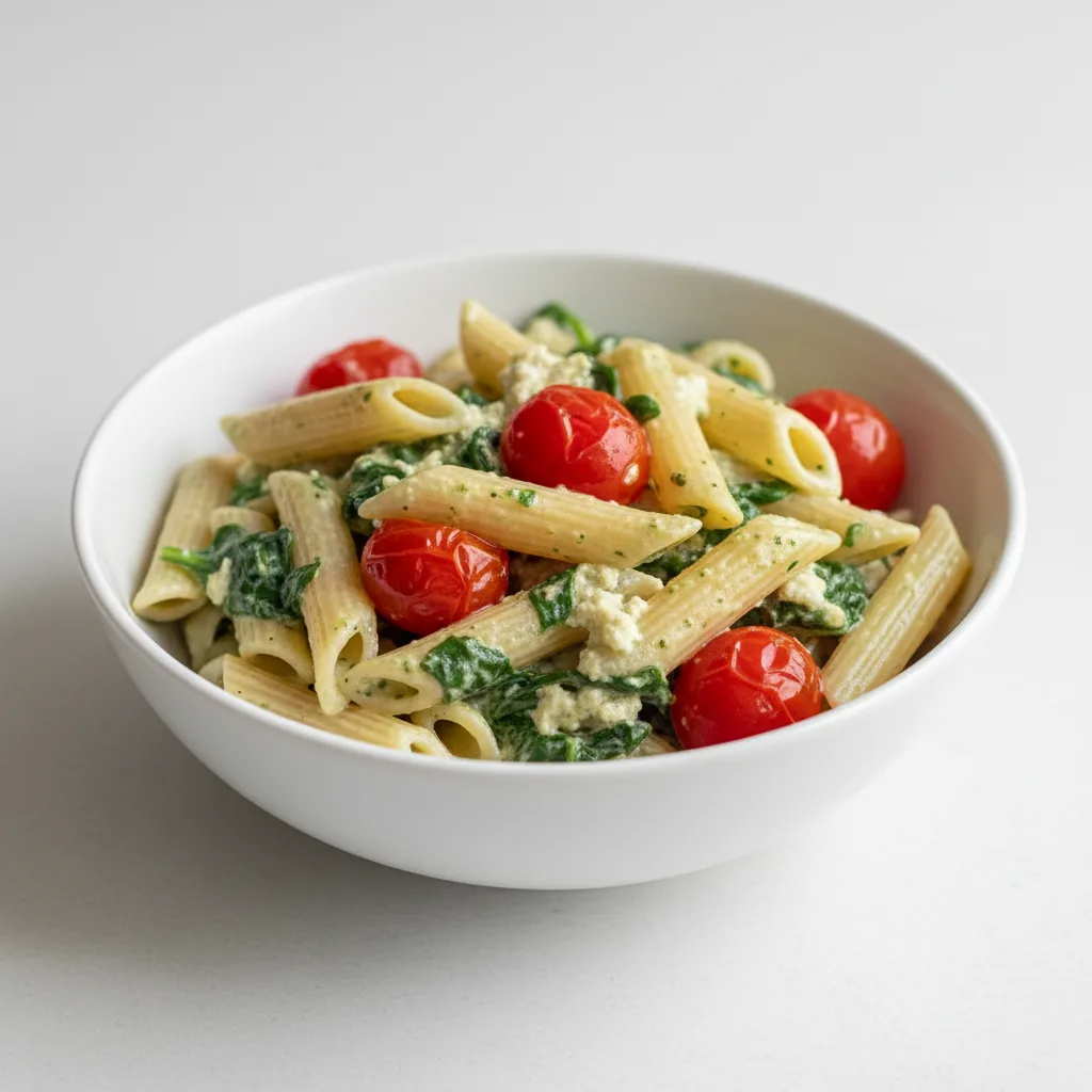 Gluten Free Penne With Spinach Ricotta and Tomatoes Gluten Free Penne With Spinach Ricotta and Tomatoes