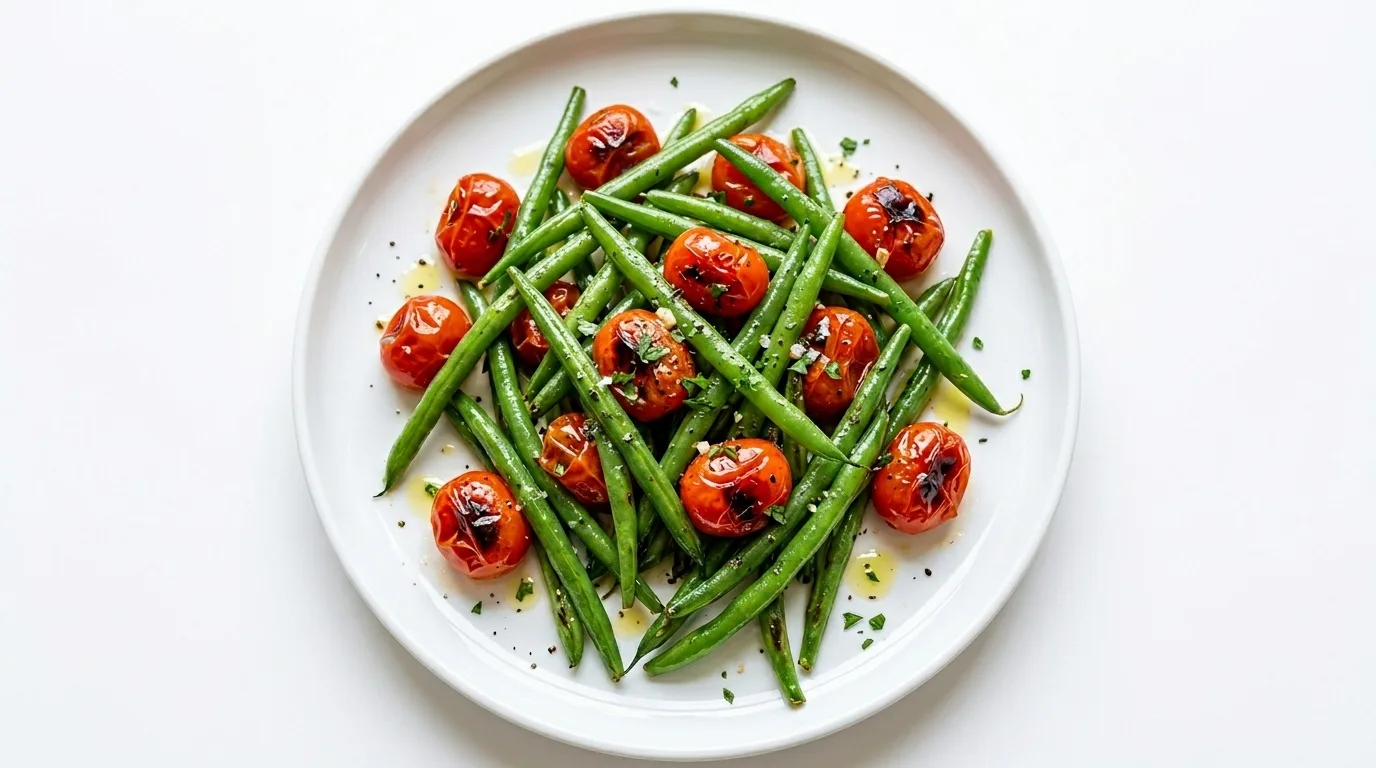Haricot Vert with Cherry Tomatoes and Shallots
