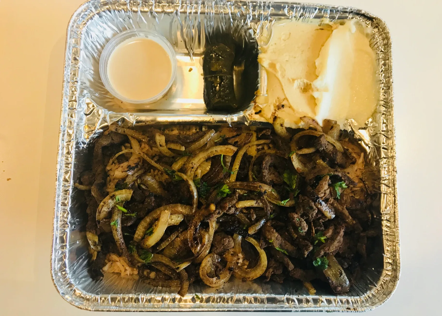 Lamb Shawarma & Beef Kafta Combo Plate