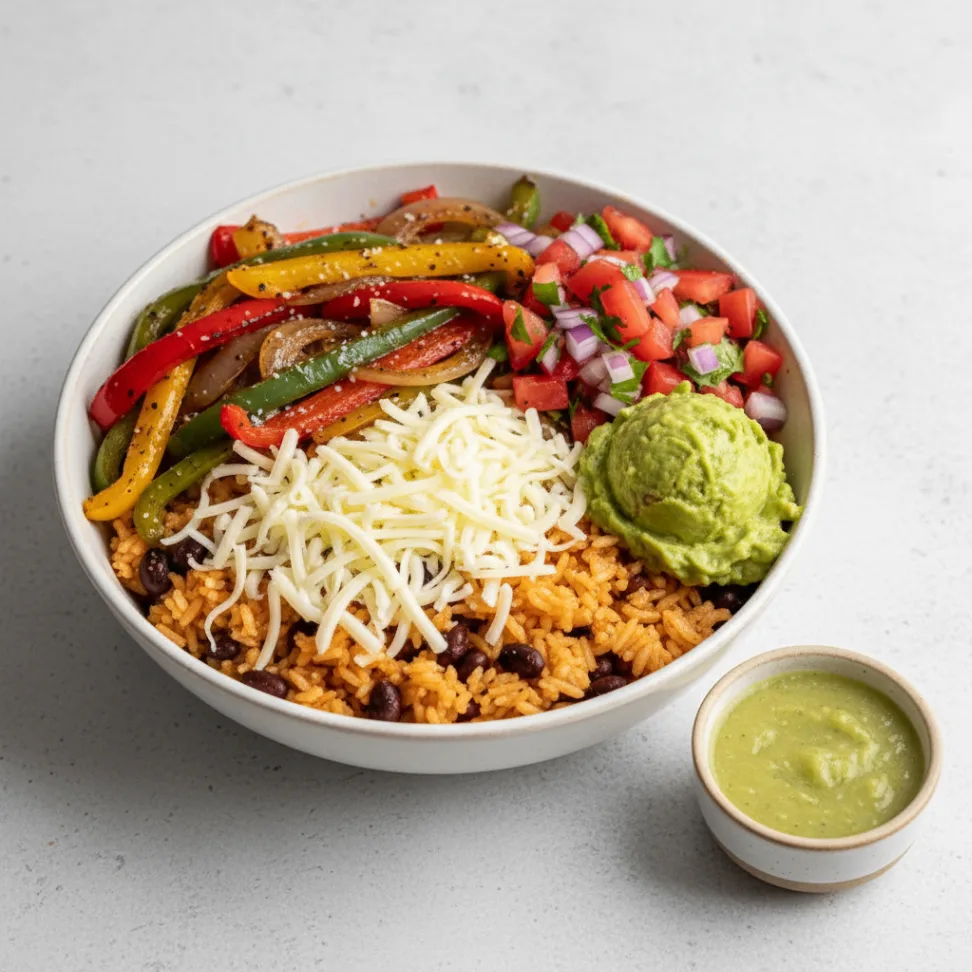 Veggie Fajitas Burrito Bowl