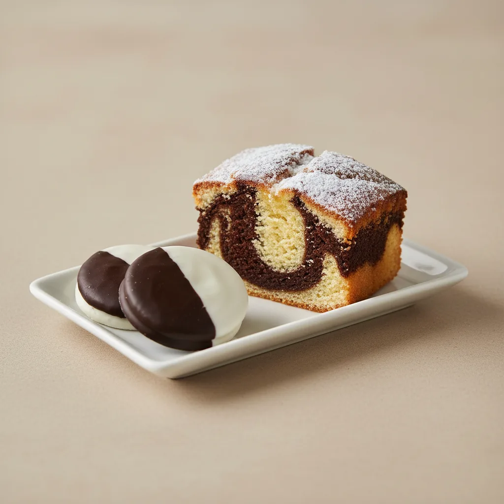 Black and White Russian Coffee Cake Platter (Small)