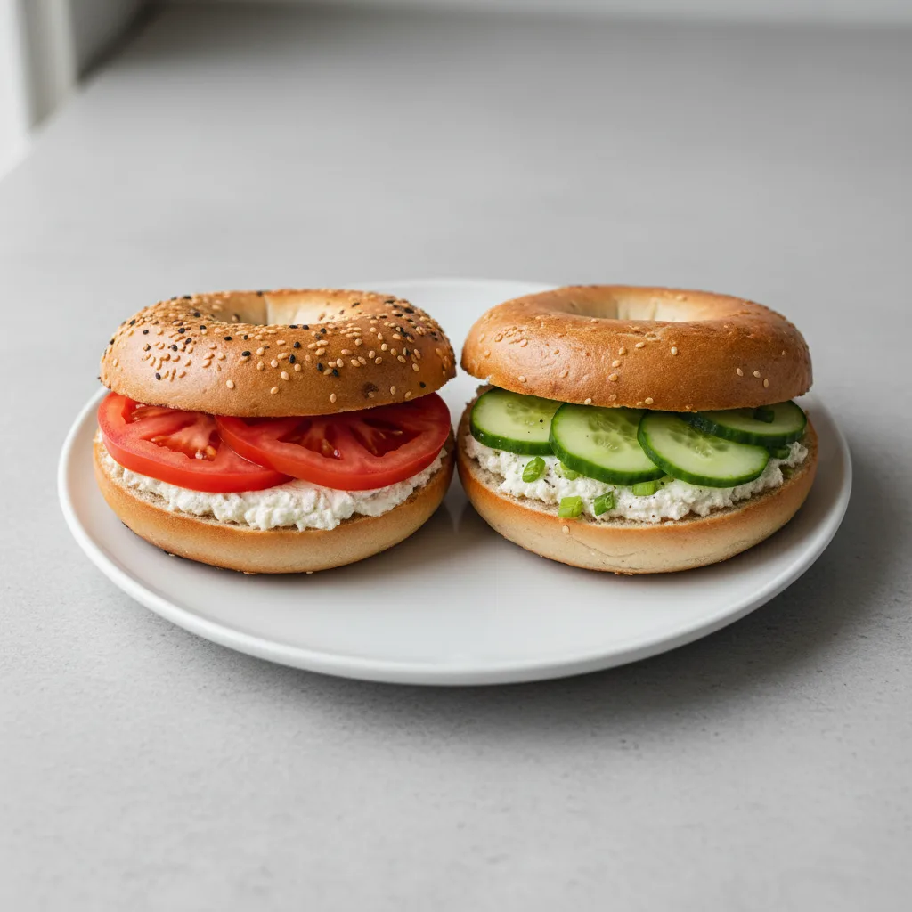 Bagels and Vegan Schmears - Bagels, Plain Tofu and Scallion Tofu Cream Cheese