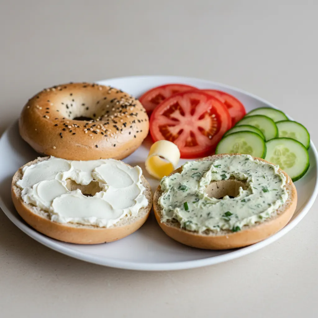 GF Bagels and Schmears - Bagels with Plain and Scallion Cream Cheese