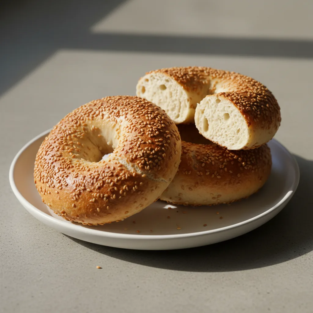 Sourdough Sesame Bagels