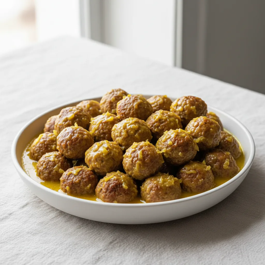 Lamb Meatballs With Lemon Sauce (large) Lamb Meatballs With Lemon Sauce (large)