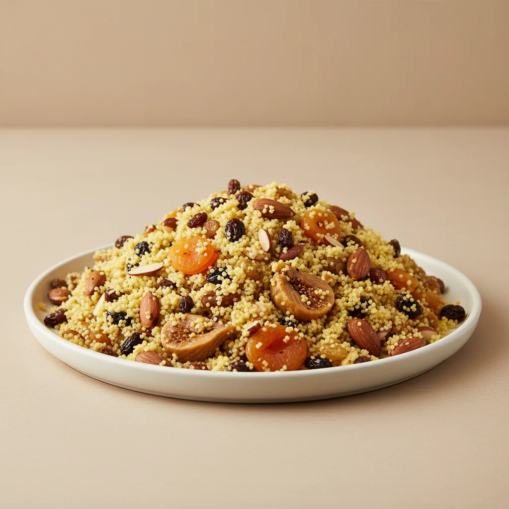 Meal Salad — Couscous Salad, Almonds and Dried Fruit (large) Meal Salad — Couscous Salad, Almonds and Dried Fruit (large)