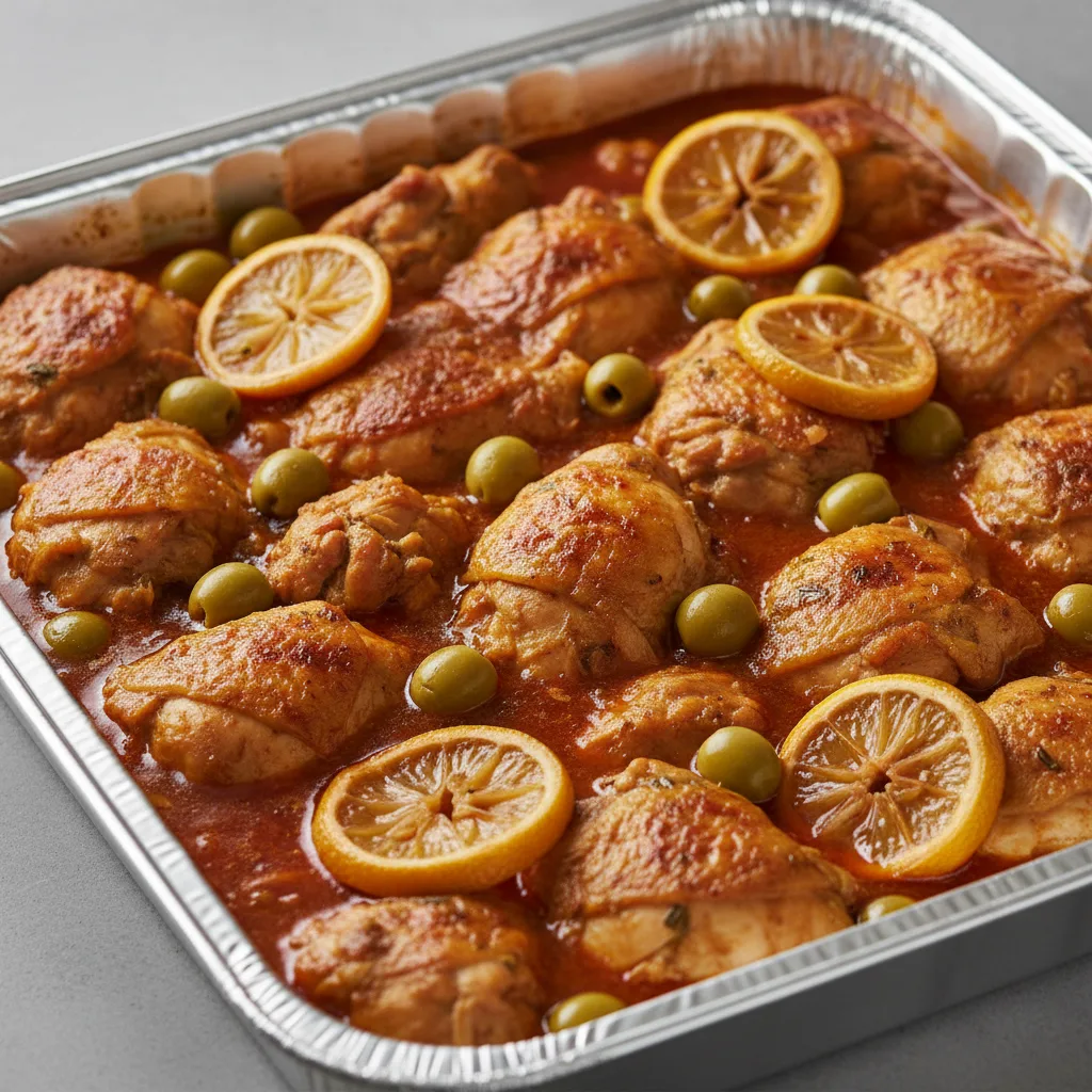 Tagine — Chicken With Preserved Lemons and Green Olives (half Pan) Tagine — Chicken With Preserved Lemons and Green Olives (half Pan)