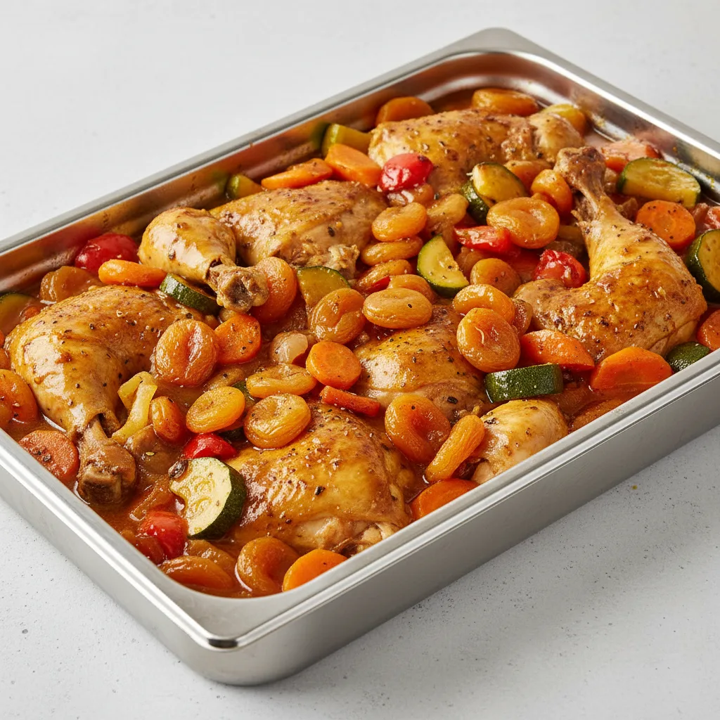 Tagine — Chicken With Mixed Veggies and Apricot Sauce (full Pan) Tagine — Chicken With Mixed Veggies and Apricot Sauce (full Pan)