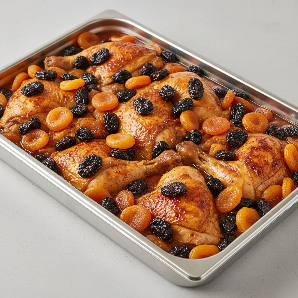 Tagine — Chicken With Honey, Prunes, Apricots (full Pan) Tagine — Chicken With Honey, Prunes, Apricots (full Pan)