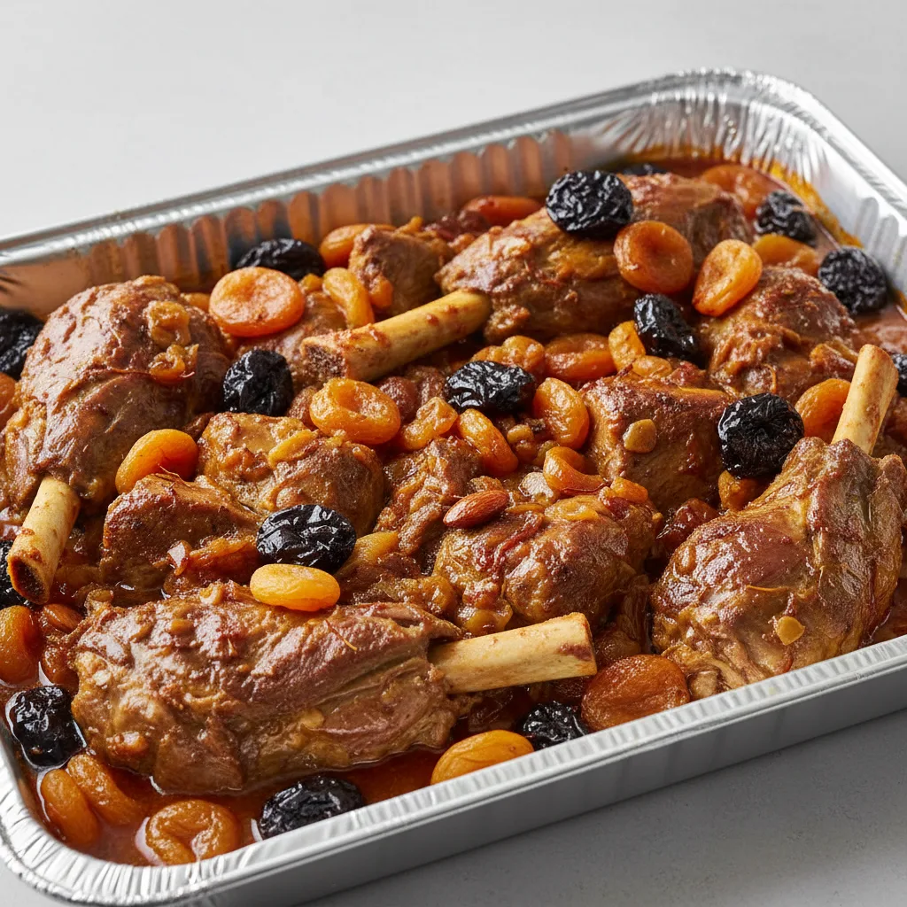 Tagine — Lamb With Honey, Prunes, Apricots (half Pan) Tagine — Lamb With Honey, Prunes, Apricots (half Pan)