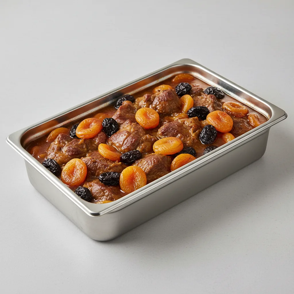 Tagine — Lamb With Honey, Prunes, Apricots (full Pan) Tagine — Lamb With Honey, Prunes, Apricots (full Pan)