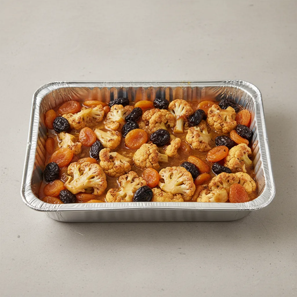 Tagine — Cauliflower With Honey, Prunes, Apricots (half Pan) Tagine — Cauliflower With Honey, Prunes, Apricots (half Pan)