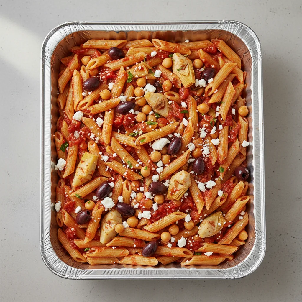 Aneesa's Mediterranean Pasta — Vegetarian (full Pan) Aneesa's Mediterranean Pasta — Vegetarian (full Pan)