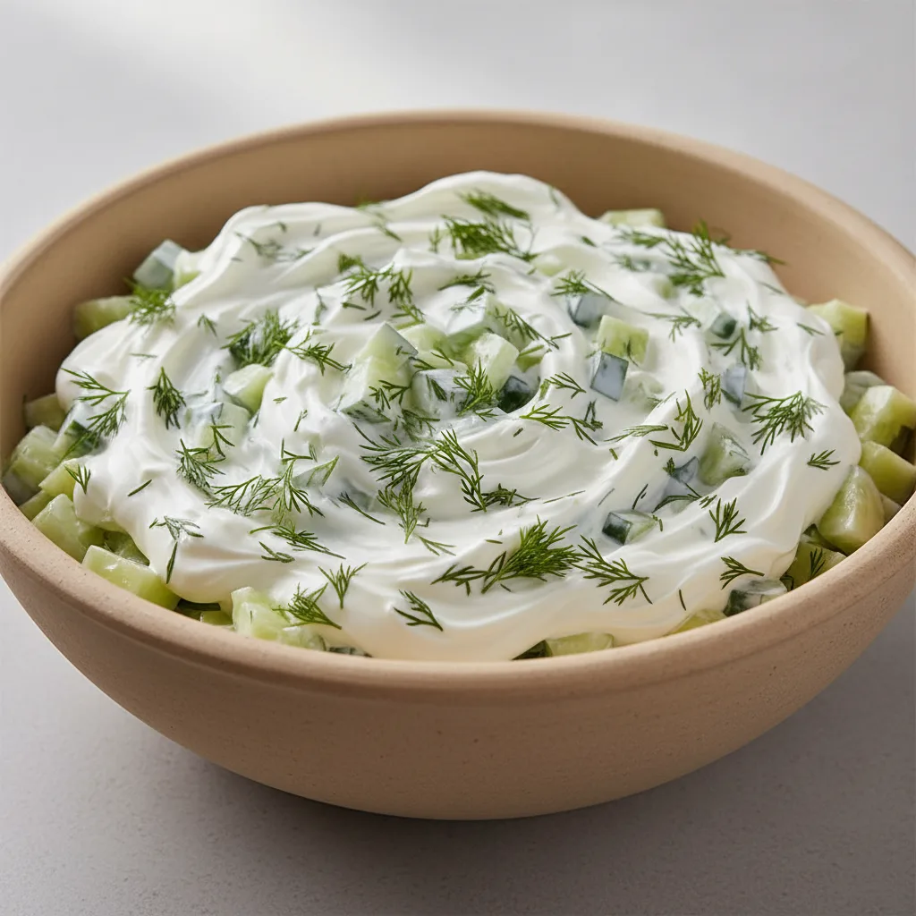 Speciality Salad — Cucumber, Yogurt and Dill (large) Speciality Salad — Cucumber, Yogurt and Dill (large)