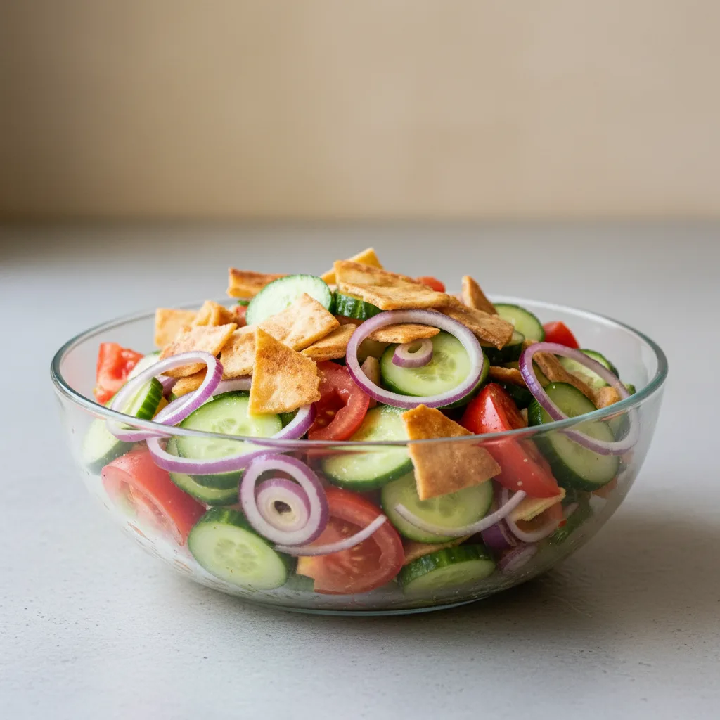 Speciality Salad — Fattoush, Cucumber, Tomato, Onions (large) Speciality Salad — Fattoush, Cucumber, Tomato, Onions (large)