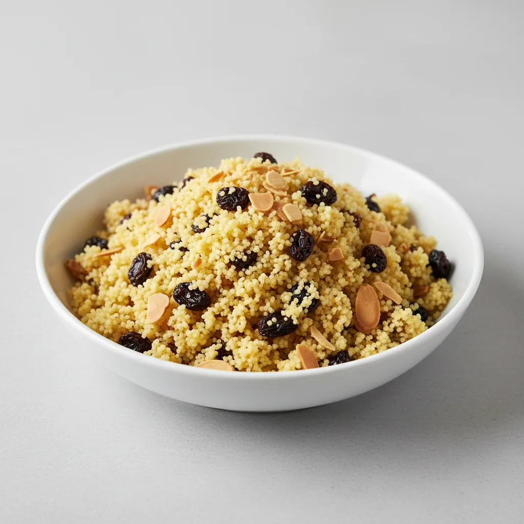 Dressed Couscous With Raisins and Almonds (small) Dressed Couscous With Raisins and Almonds (small)