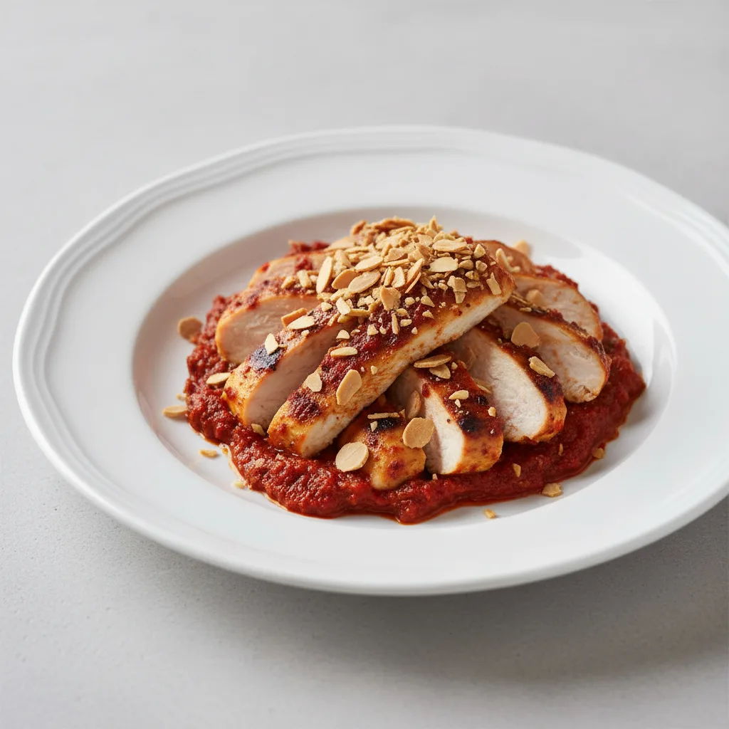 Chicken With Spicy Harissa & Almonds Chicken With Spicy Harissa & Almonds