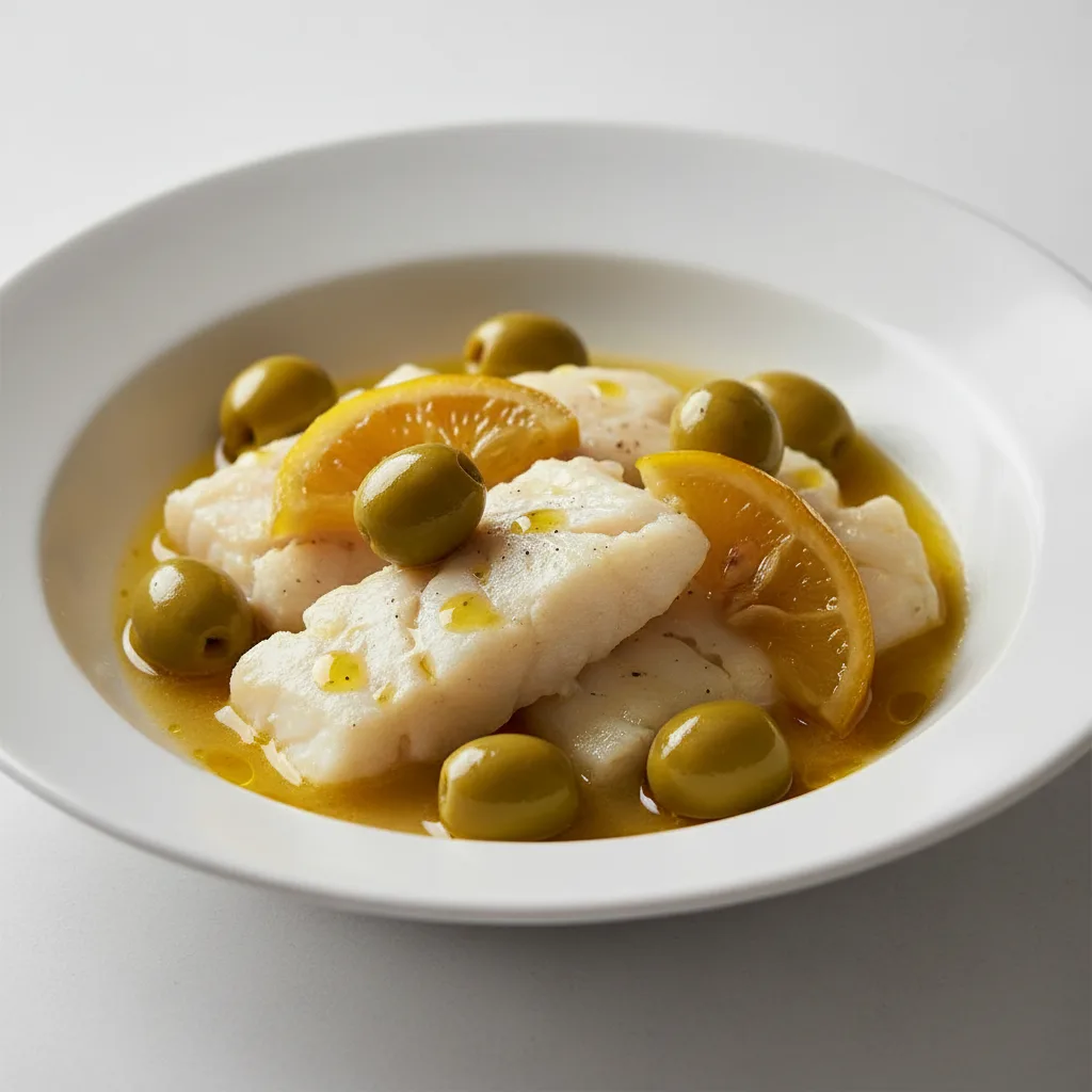 Fish With Preserved Lemons & Green Olives Fish With Preserved Lemons & Green Olives