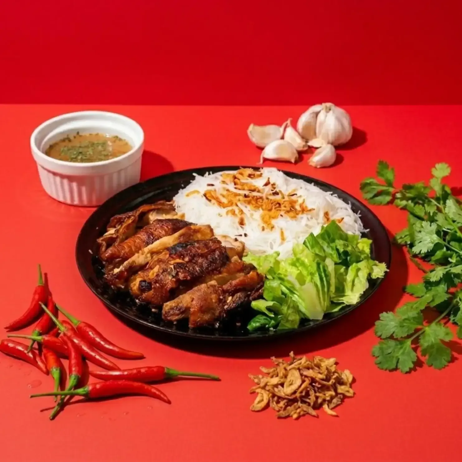 Grilled BBQ Chicken Noodles