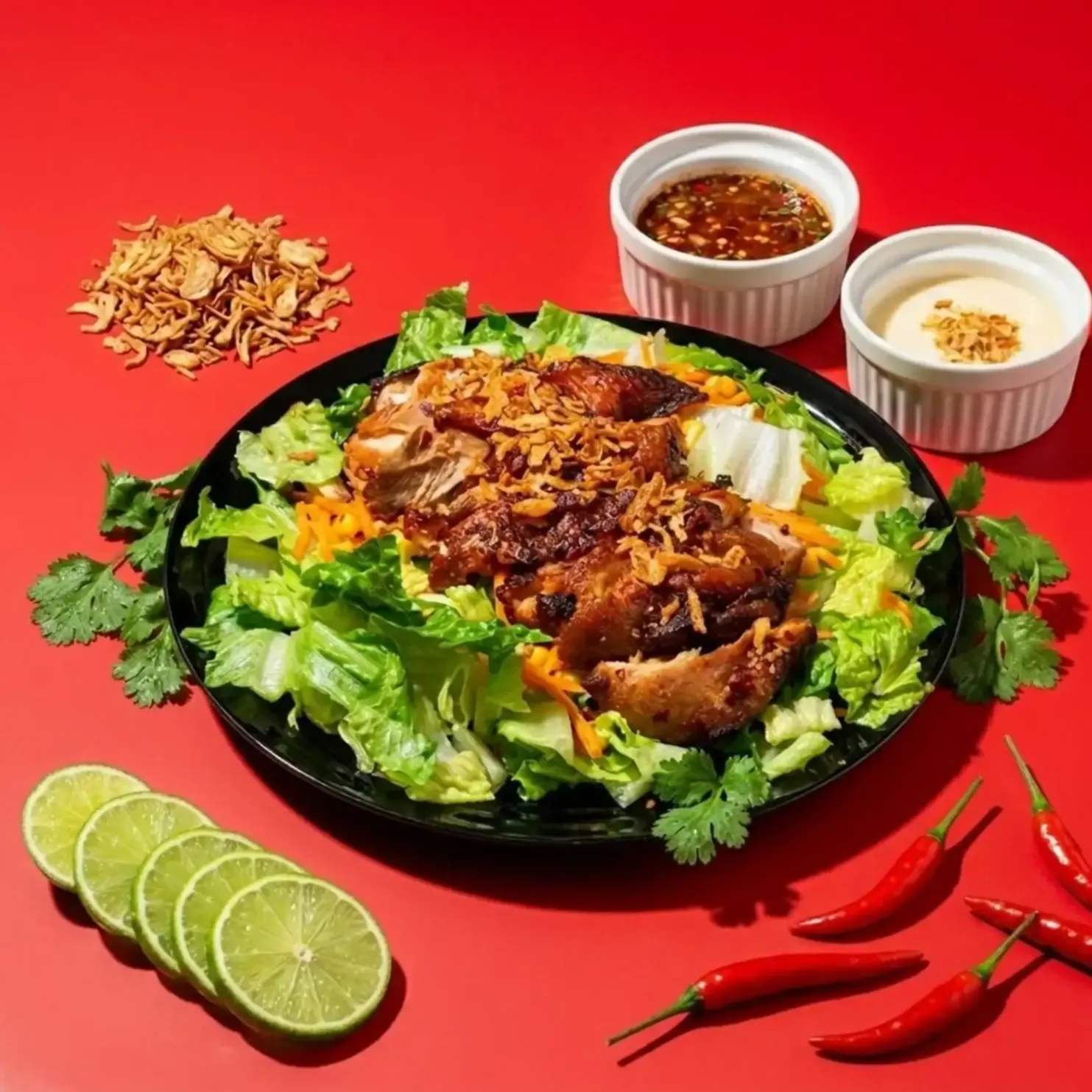 Charcoal-Grilled BBQ Chicken Salad