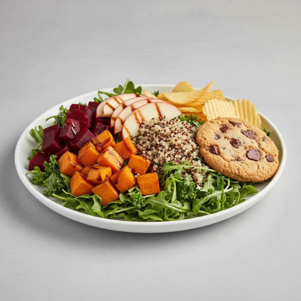 Earth Bowl Salad with Chips and Cookie