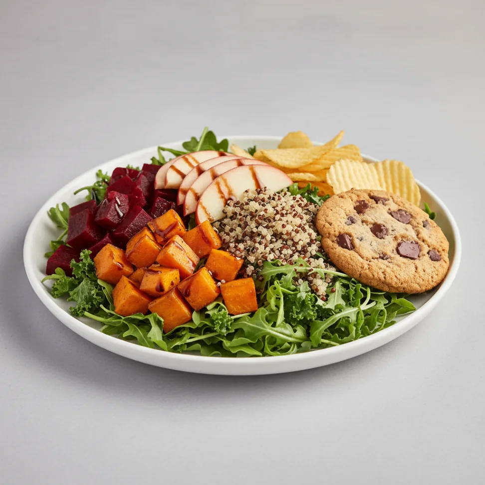 Earth Bowl Salad with Chips and Cookie