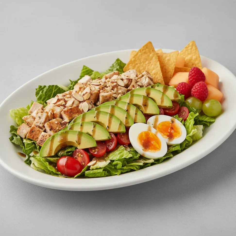 California Cobb Salad with Chips and Fruit
