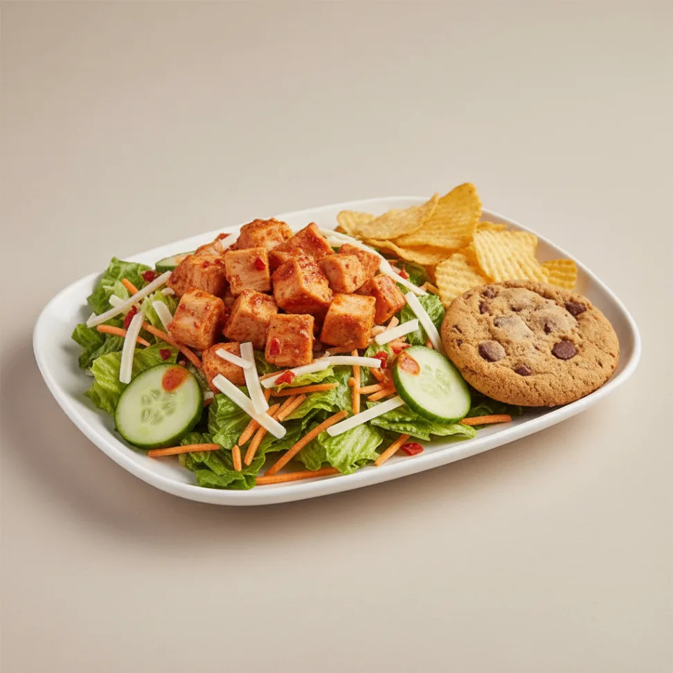 Buffalo Chicken Salad with Chips and Cookie