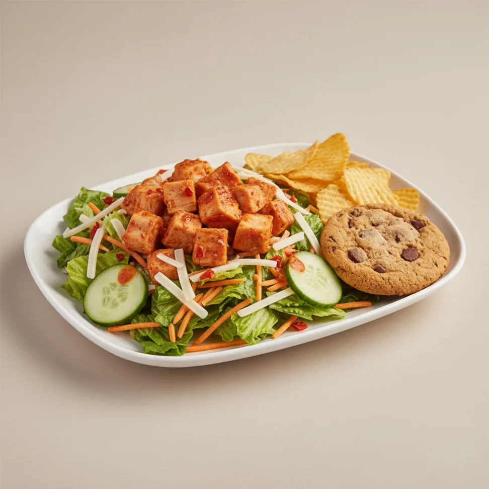Buffalo Chicken Salad with Chips and Cookie