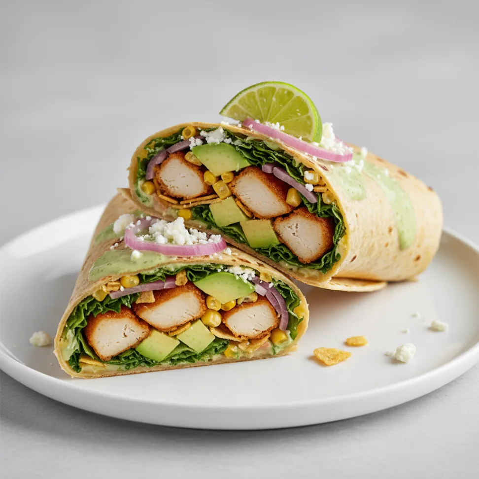 Crispy Chicken Poblano Wrap