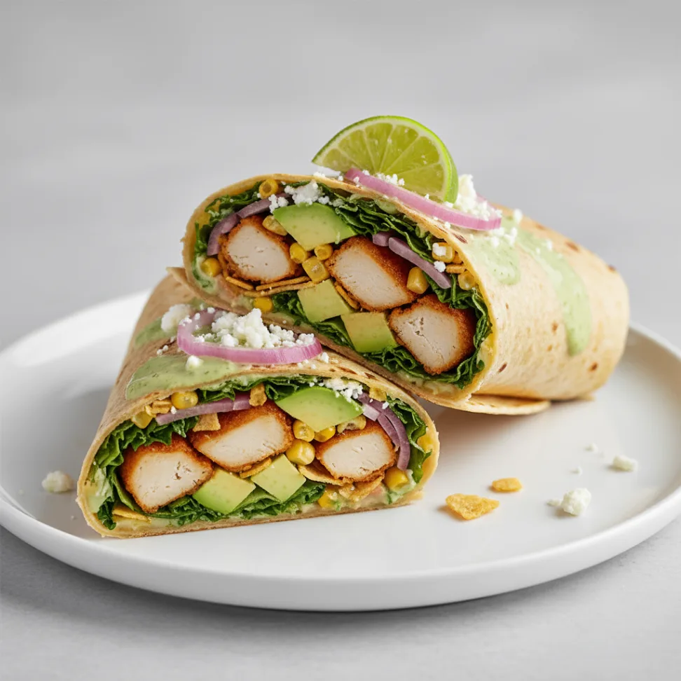 Crispy Chicken Poblano Wrap