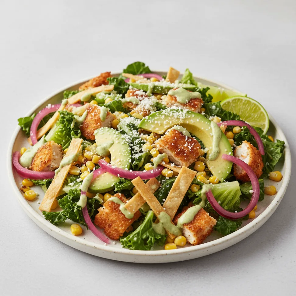 Crispy Chicken Poblano Salad