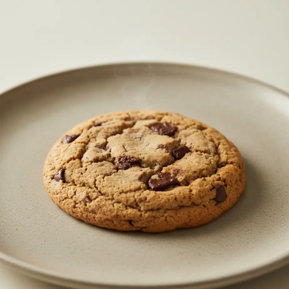 Freshly Baked Chocolate Chip Cookie