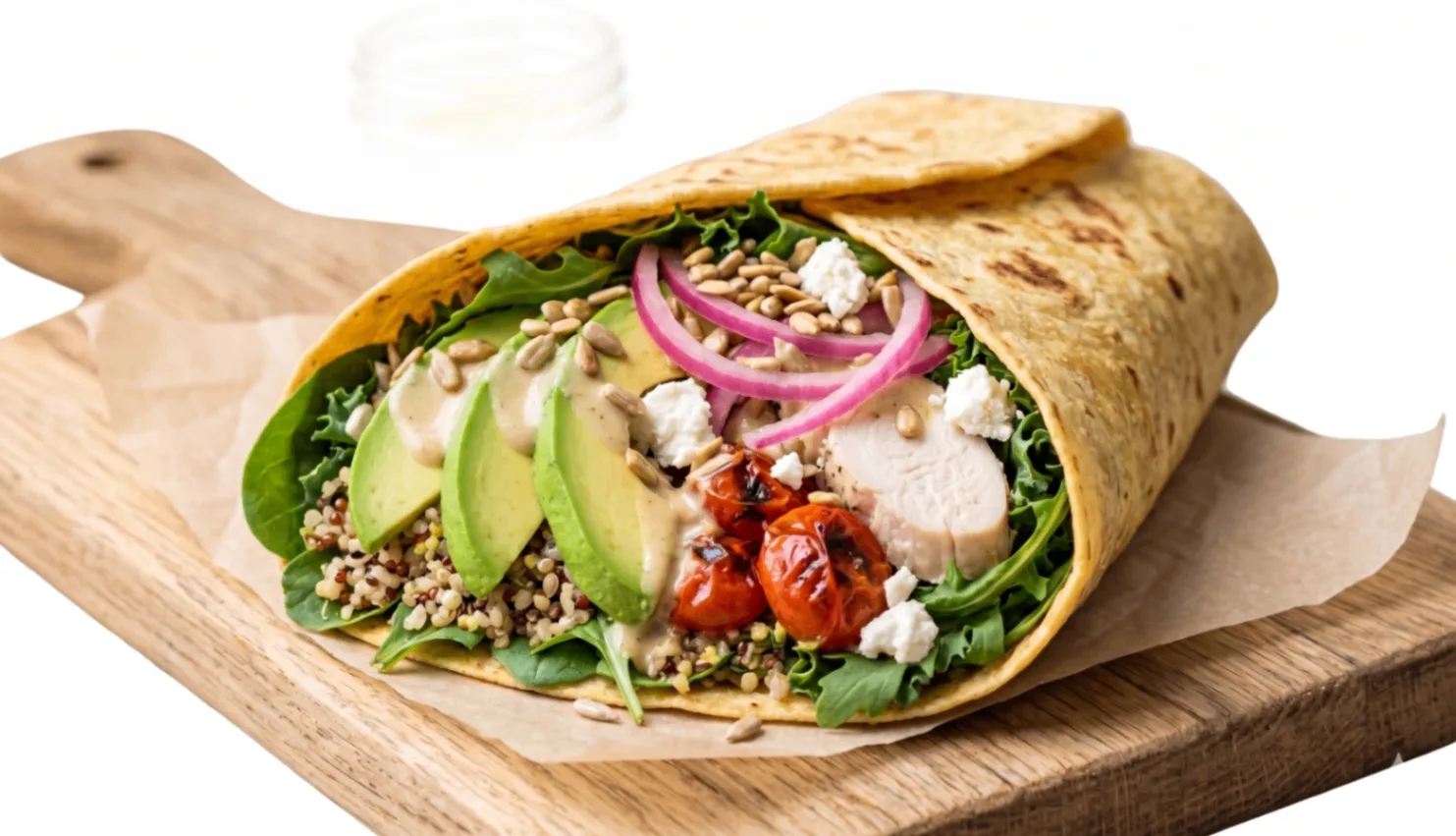 Gluten-Free Avocado Chicken Wraps Tray