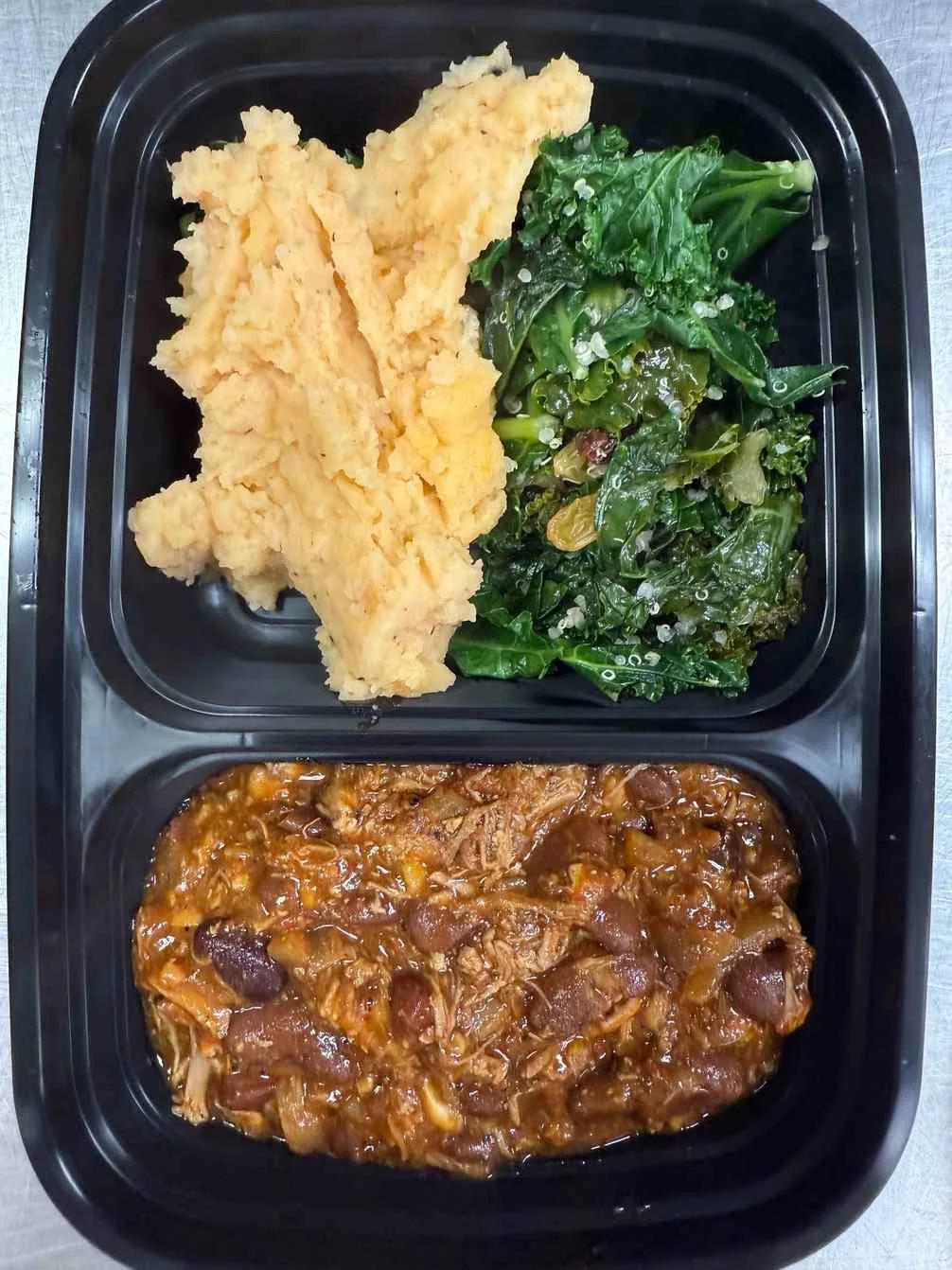 Pork Ropa Vieja with Chipotle Papas and Kale