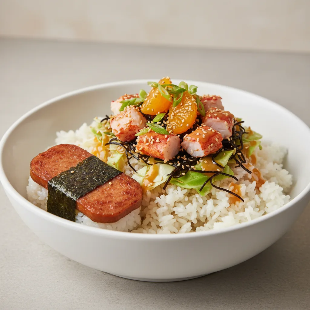 Luxe Lobster Bowl Combo (Regular) — White Rice / Garlic Spam Musubi Luxe Lobster Bowl Combo (Regular) — White Rice / Garlic Spam Musubi