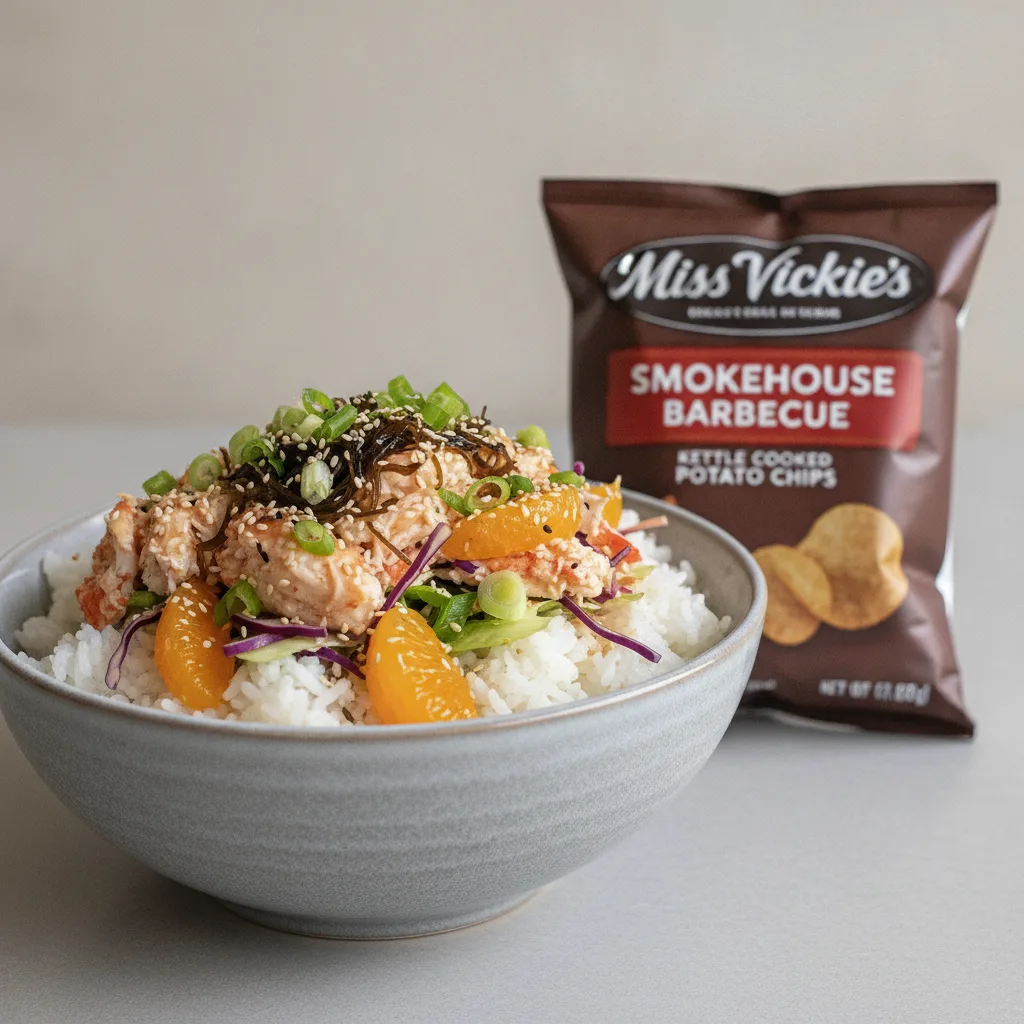 Luxe Lobster Bowl Combo (Regular) — White Rice / Miss Vickie's Smokehouse Barbecue Kettle Cooked Potato Chips Luxe Lobster Bowl Combo (Regular) — White Rice / Miss Vickie's Smokehouse Barbecue Kettle Cooked Potato Chips