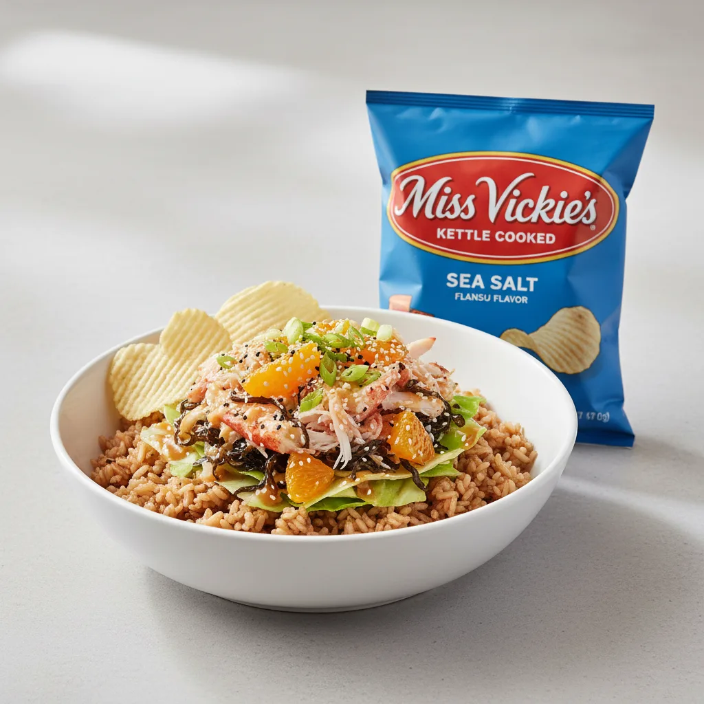 Luxe Lobster Bowl Combo (Regular) — Brown Rice / Miss Vickie's Sea Salt Kettle Cooked Potato Chips Luxe Lobster Bowl Combo (Regular) — Brown Rice / Miss Vickie's Sea Salt Kettle Cooked Potato Chips