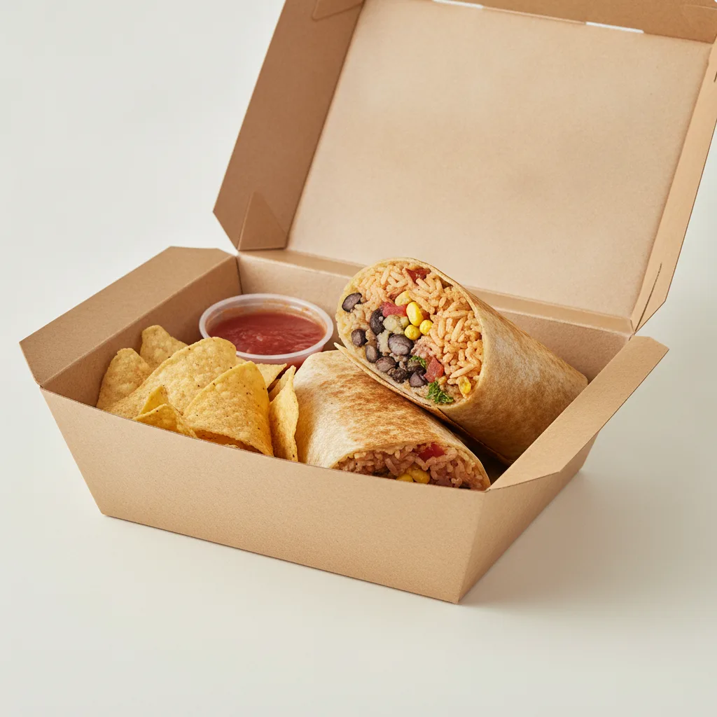 Dairy Free Veggie Burrito Boxed Lunch Dairy Free Veggie Burrito Boxed Lunch