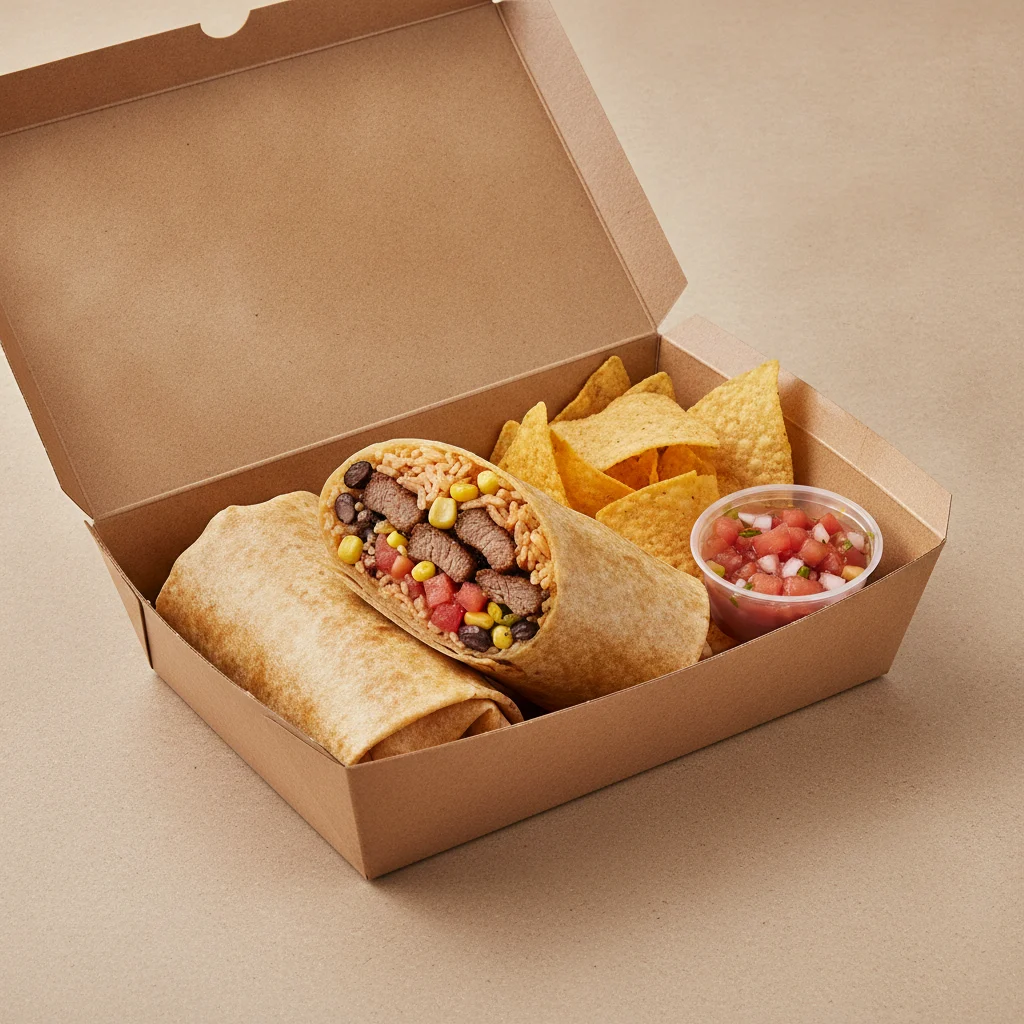 Dairy Free Steak Burrito Boxed Lunch Dairy Free Steak Burrito Boxed Lunch