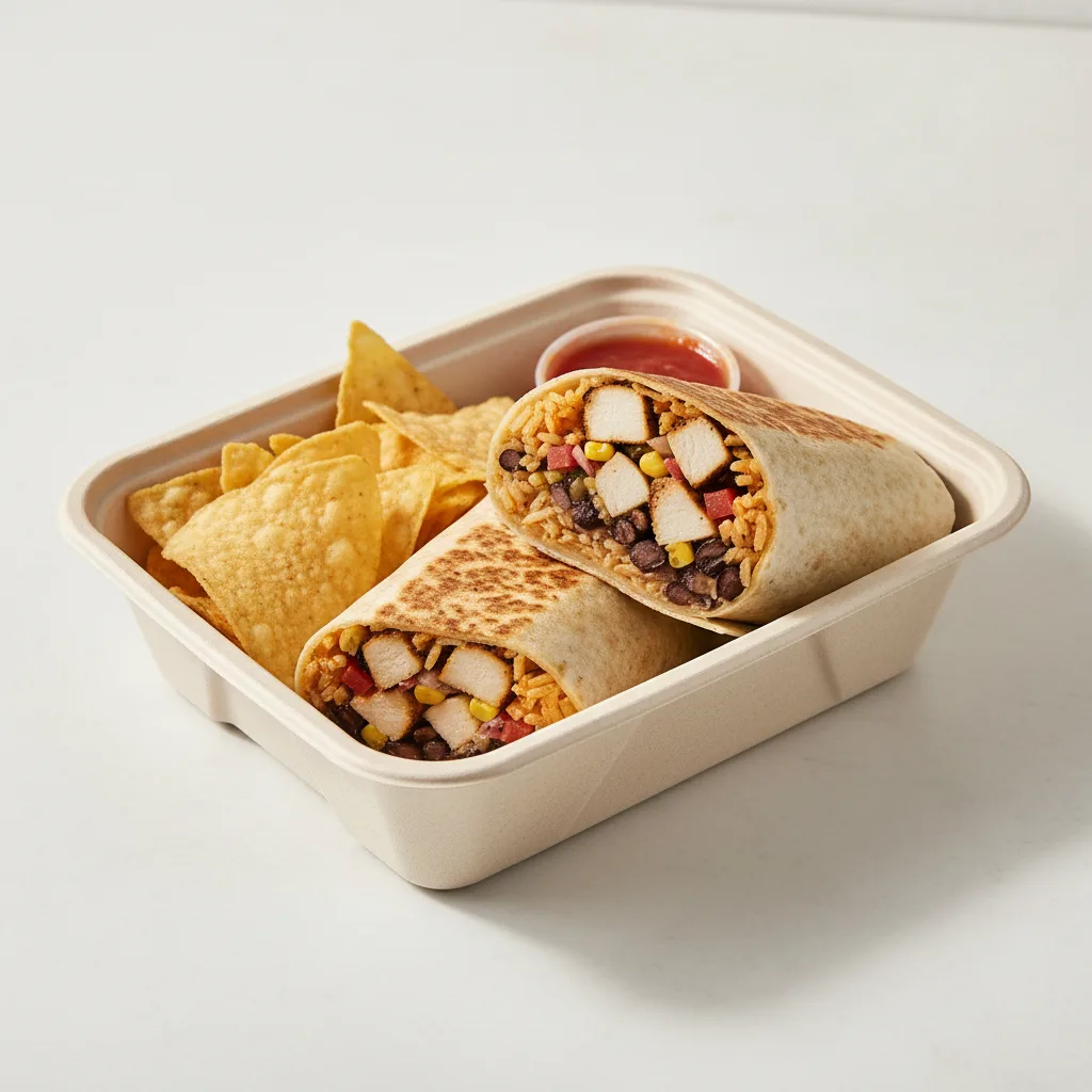 Dairy Free Chicken Burrito Boxed Lunch Dairy Free Chicken Burrito Boxed Lunch