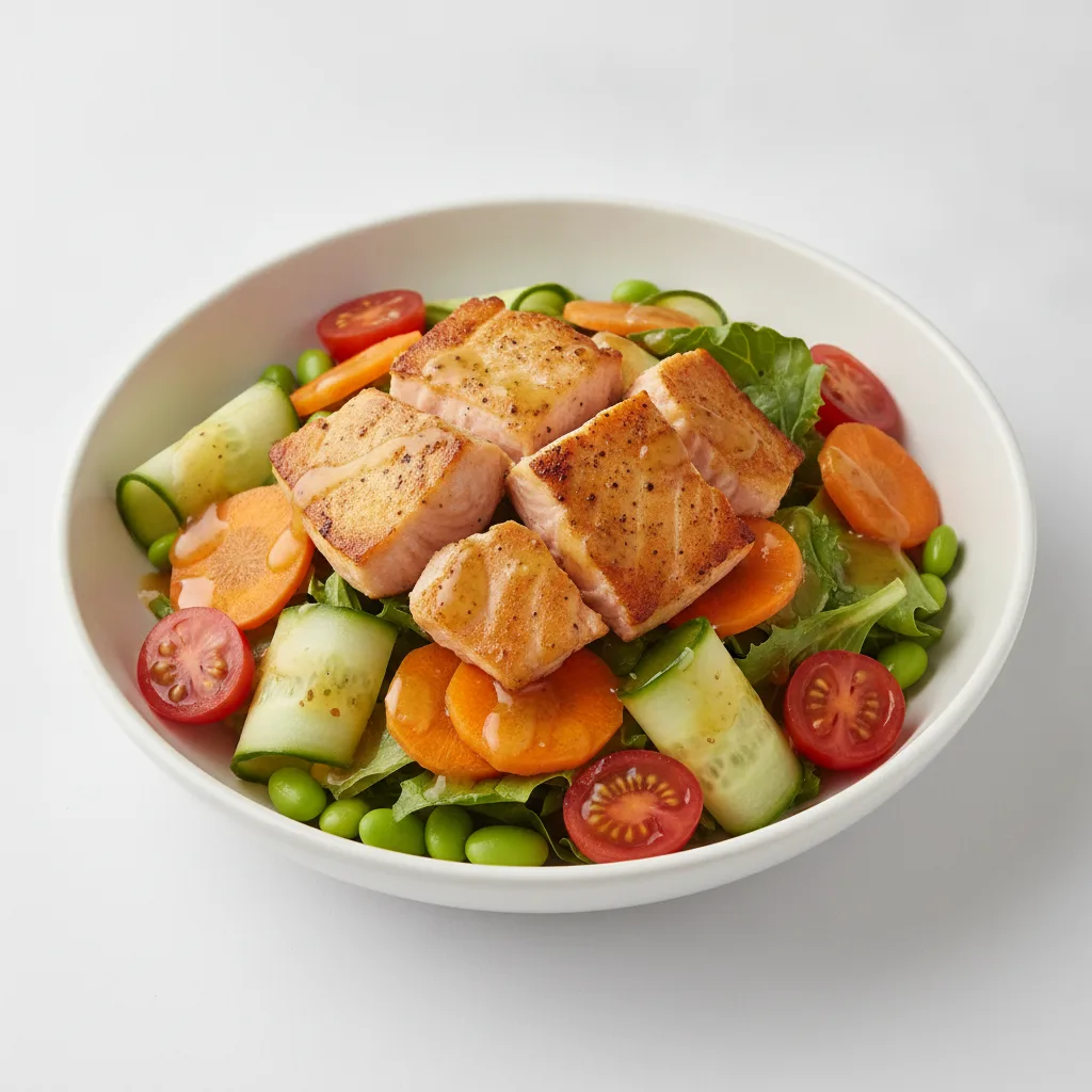 Hiddenfjord Salmon Salad with Honey Lemon Dressing