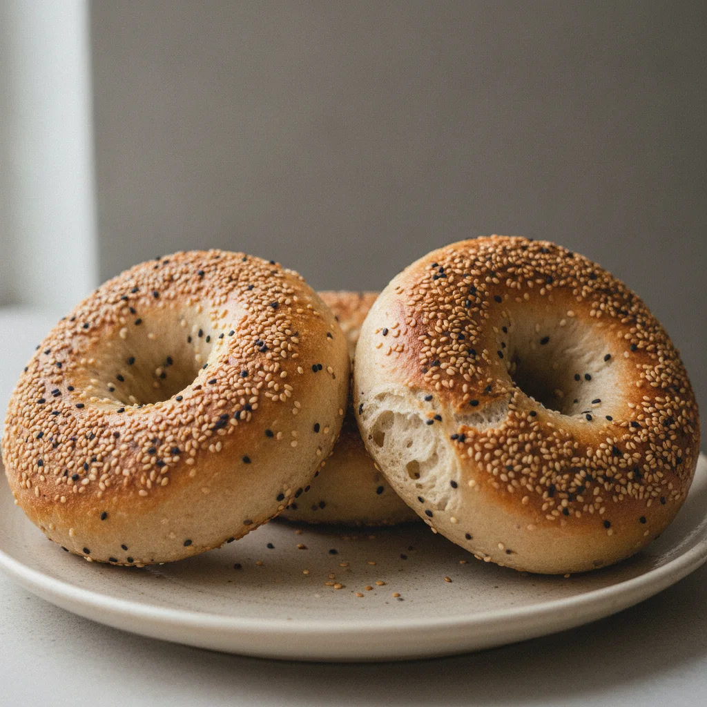 Sourdough Sesame Bagels Sourdough Sesame Bagels