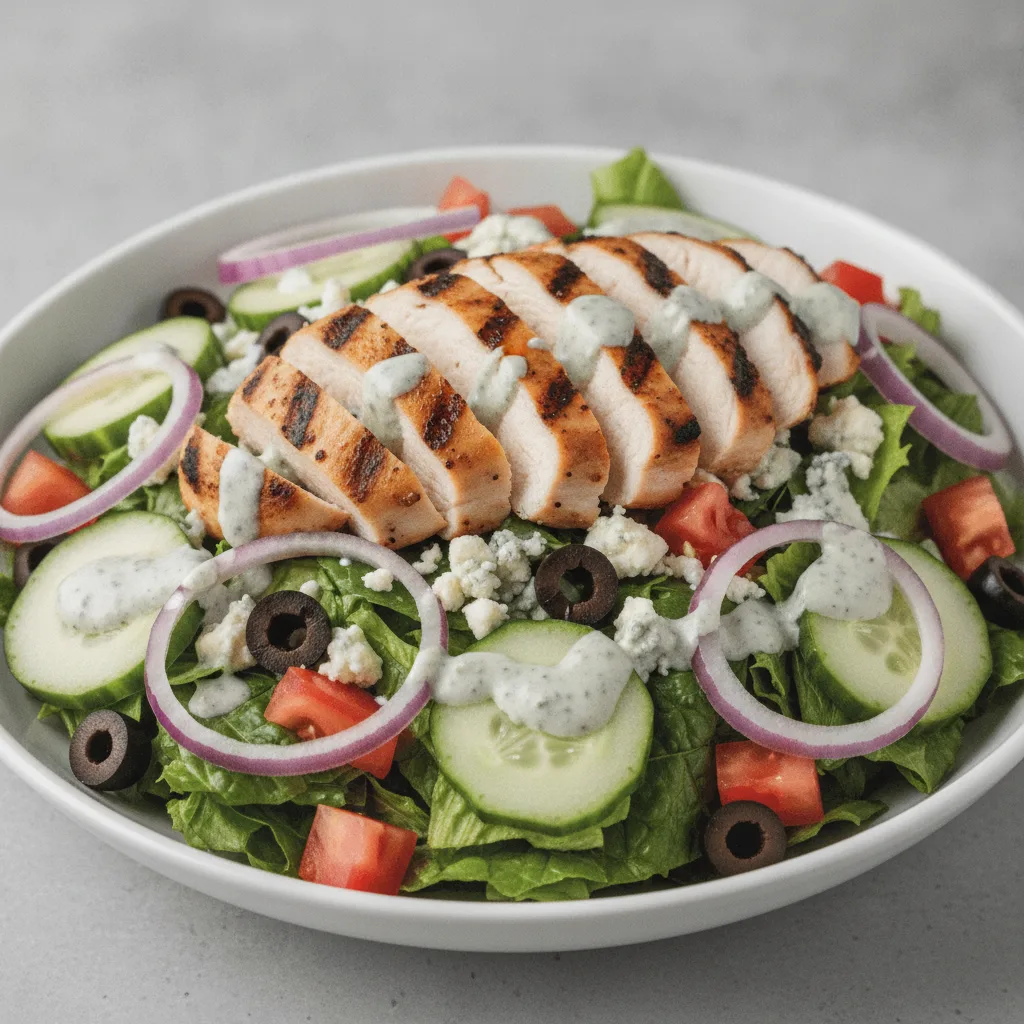 Garden Salad - Blue Cheese With Grilled Chicken Garden Salad - Blue Cheese With Grilled Chicken