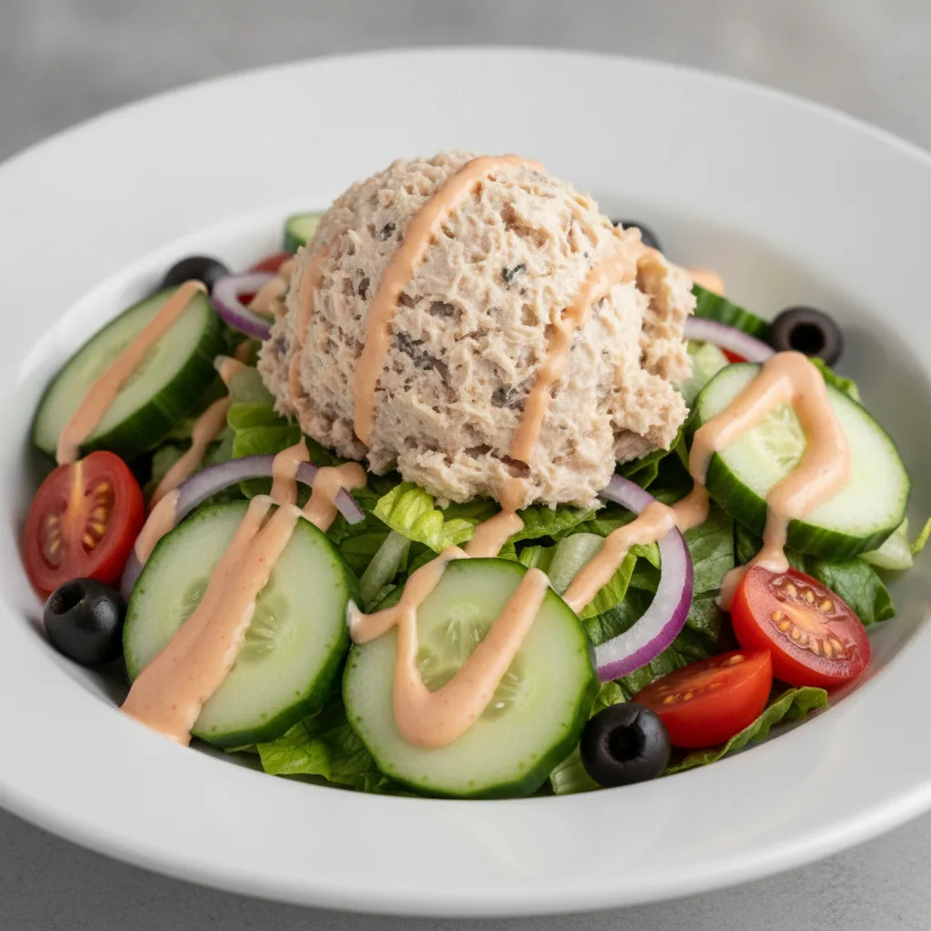 Garden Salad - Russian With Tuna Salad Garden Salad - Russian With Tuna Salad