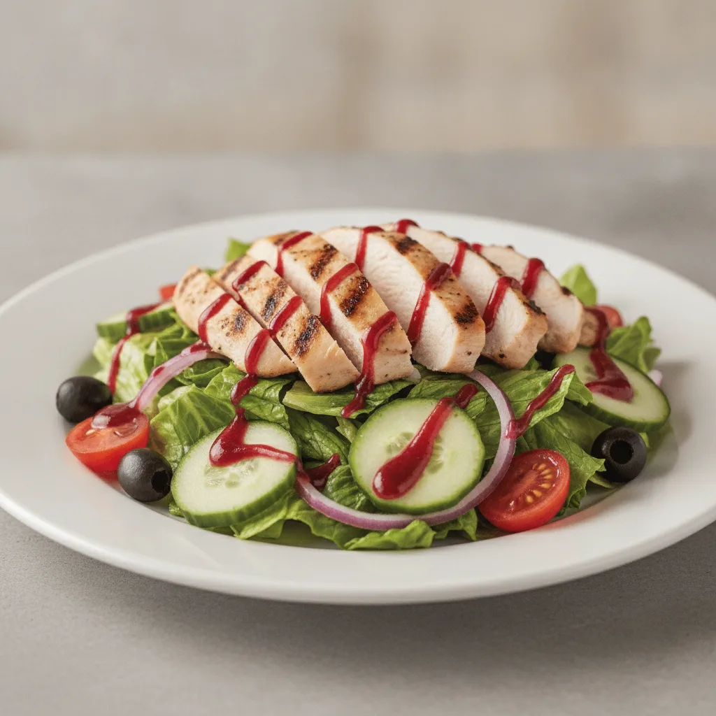Garden Salad - Raspberry Vinaigrette With Grilled Chicken Garden Salad - Raspberry Vinaigrette With Grilled Chicken