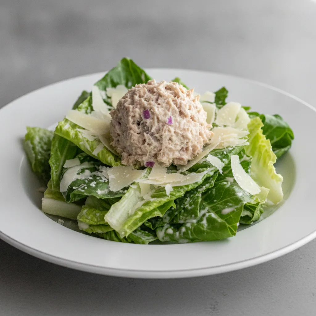 Caesar Salad With Tuna Salad Caesar Salad With Tuna Salad