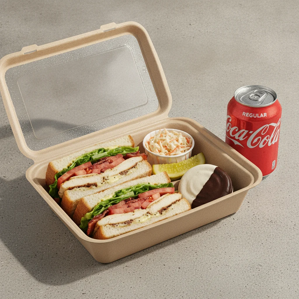 Sandwich Boxed Lunch — The Grand Central Sandwich / Regular Soda Sandwich Boxed Lunch — The Grand Central Sandwich / Regular Soda